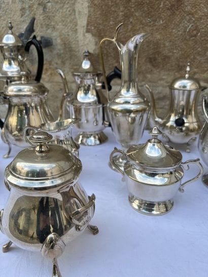 MANNETTE of silver plated metal including...