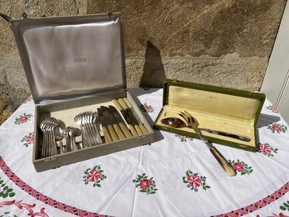 HANDKERCHIEF including salad servers, horn...