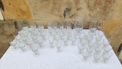 
Part of service of glasses 1930 with round...