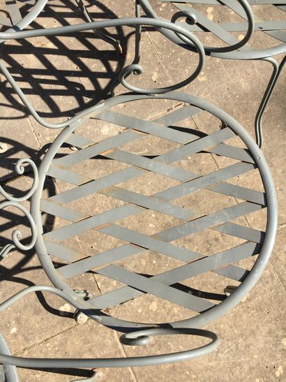 Four garden armchairs, 19th century

In wrought...