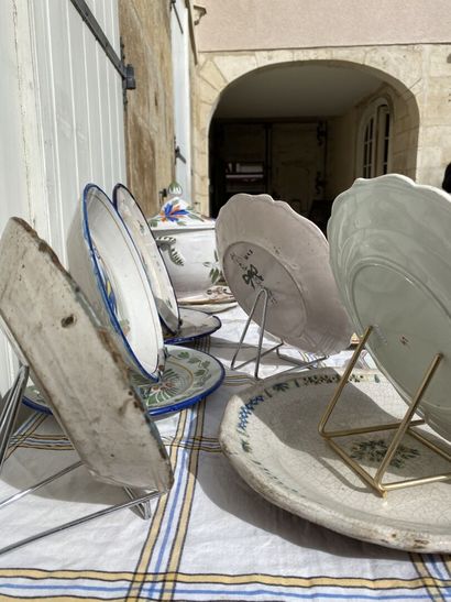 Lot en Quimper, Rouen, Gien et divers manufactures,...
