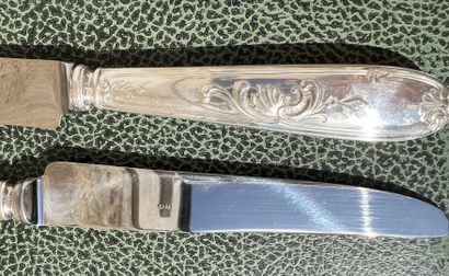 Silver plated metal household set 

Foliage...