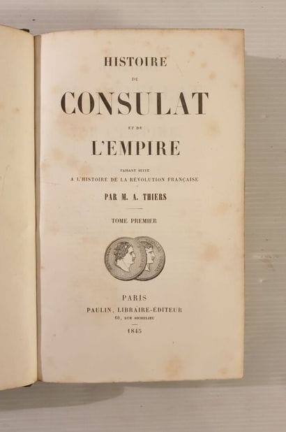 Lot of books including Thiers, Histoire du...