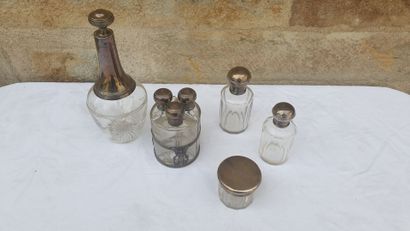 Toiletries including crystal bottles and...