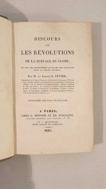 CUVIER (Baron). Discours sur les révolutions...
