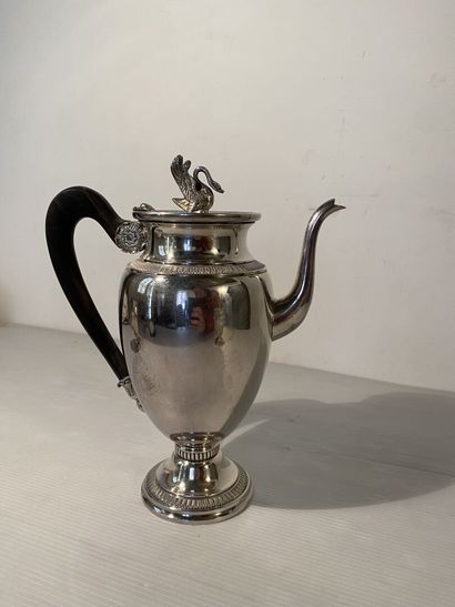 Empire style silver-plated metal service,...