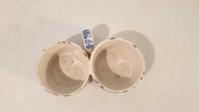 Nevers earthenware oil and vinegar cruet...