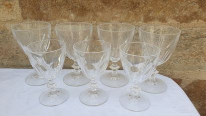 HANDKERCHIEF of glassware including footed...