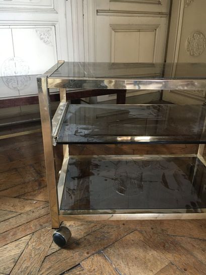Coffee table in glass and wood rectangular

H....