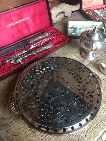 Lot of silver, silver plated and pewter utensils...
