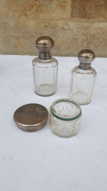 Toiletries including crystal bottles and...