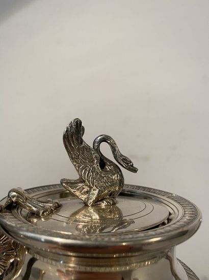 Empire style silver-plated metal service,...