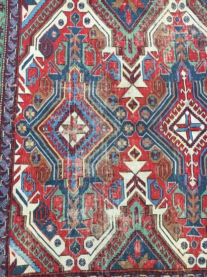 CAUCASUS, XXth century

Wool carpet with...