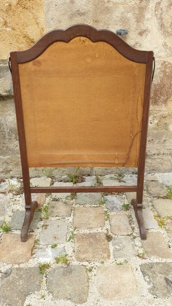 Pare-feu en bois naturel, style Louis XV,...