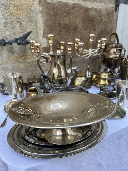 MANNETTE of silver plated metal, pewter and...