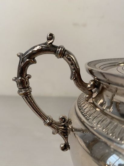Empire style silver-plated metal service,...