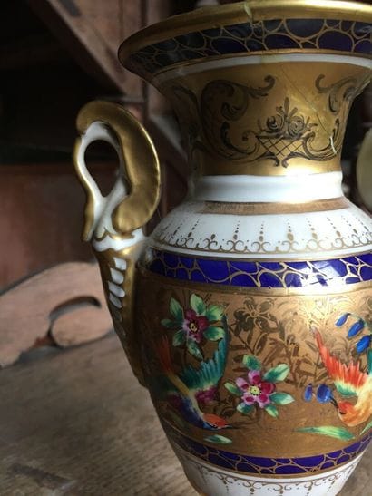 Fives-Lille earthenware vase, XXth century

Decorated...