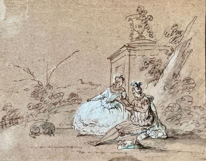 French school around 1800

Gallant scene

Pen...