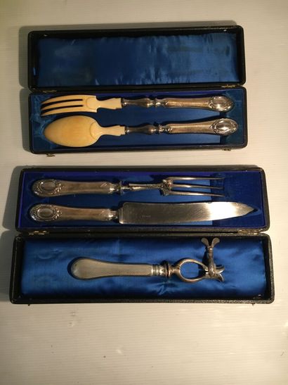 Part of cutting service in silver filled...