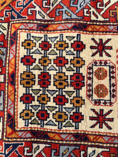 CAUCASUS, XXth century

Two carpets in wool...