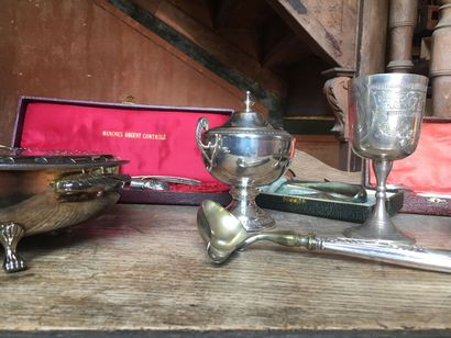 Lot of silver, silver plated and pewter utensils...