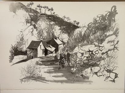 MAUDONNET (Paul). Mills along the water in...