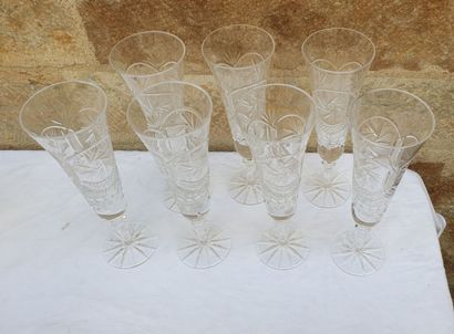 Lot of cut crystal glassware, XIX and XXth...