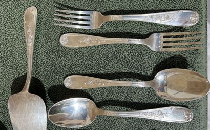 Silver plated metal household set 

Foliage...