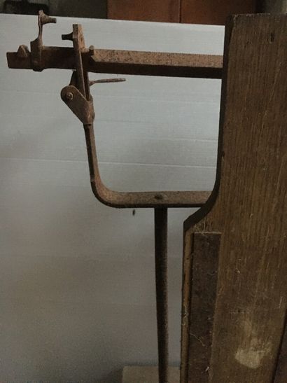 Oak grain scale, c. 1950

Three cast iron...