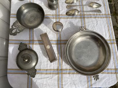 TIN HANDKERCHIEF, including numerous pieces...