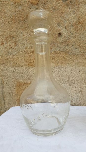 Set of four whiskey decanters and various...