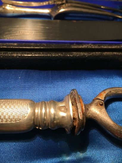 Part of cutting service in silver filled...