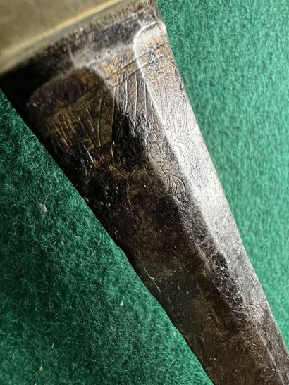 Glaive. Horn fuse. Brass mounting. Guard...