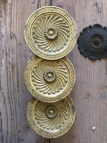 A set of gilt bronze embrace holders from...