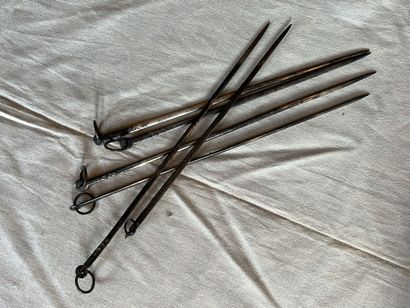 Lot de six hâtelets, poinçon Premier Coq