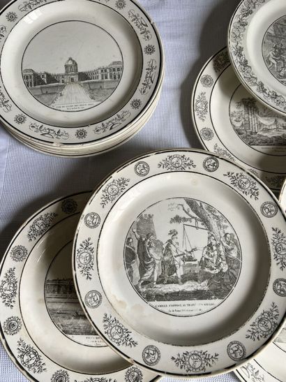 CREIL, Empire period

Twenty fine earthenware...