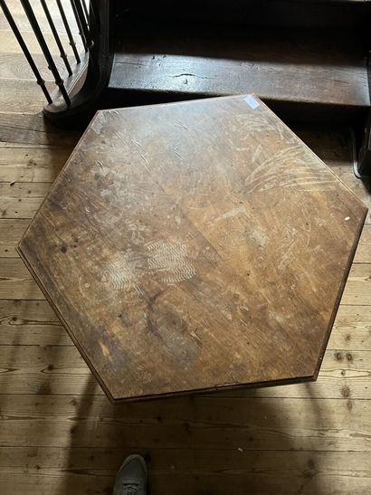 Middle table in natural wood Louis XV style,...