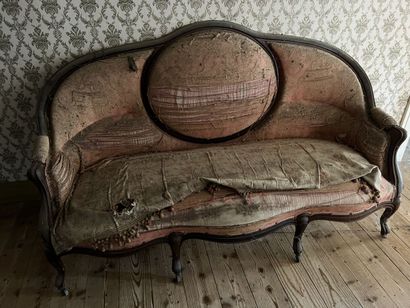 Part of a living room including: a sofa,...