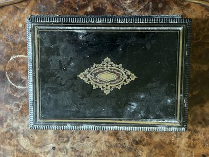 Two blackened wood boxes and nets of Napoleon...