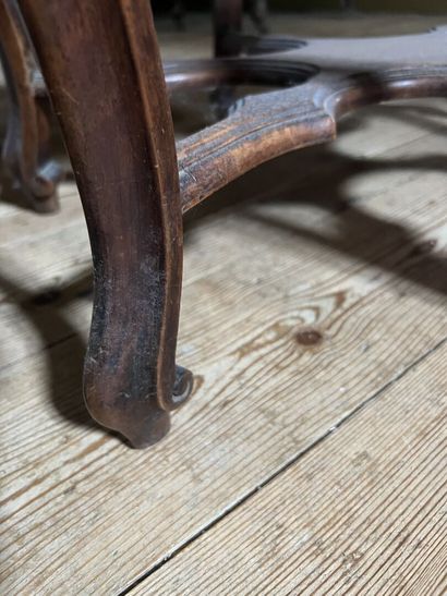 Middle table in natural wood Louis XV style,...