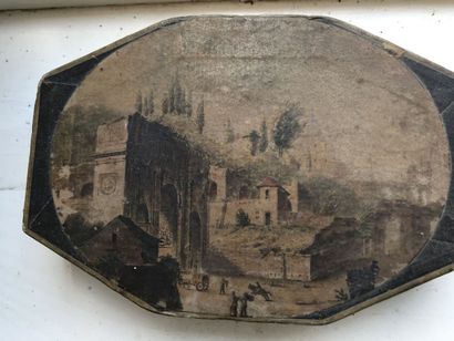 Small candy box, early 19th century, hexagonal...