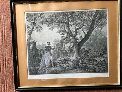 Mannette F de gravures, lithographies et...