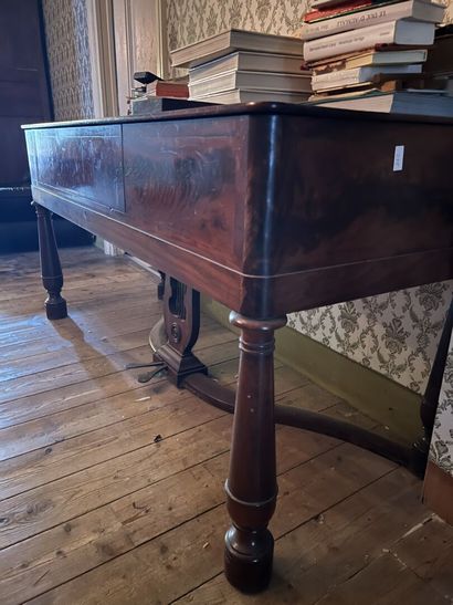 Mahogany forte piano and mahogany veneer...