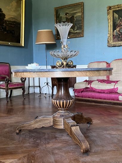 Large Louis Philippe period rosewood and...