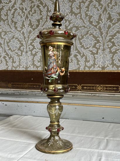 POKAL couvert en verre émaillé, Allemagne,...