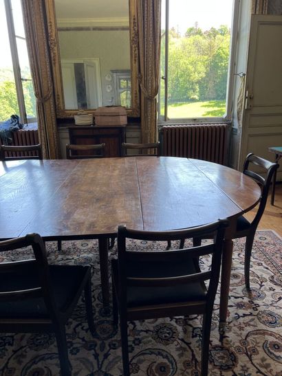 Dining room table in natural wood end of...