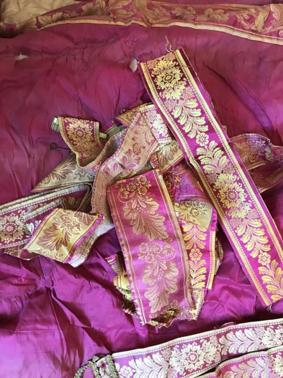 Pair of bell cords, Restoration period, gilt...