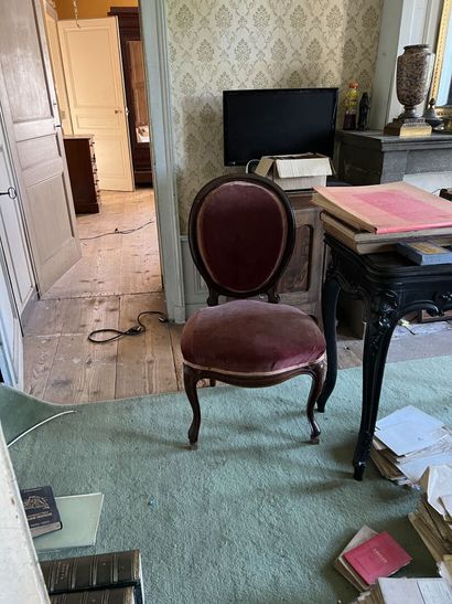 Part of a living room including: a sofa,...