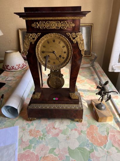 Restoration period portico clock in chased...