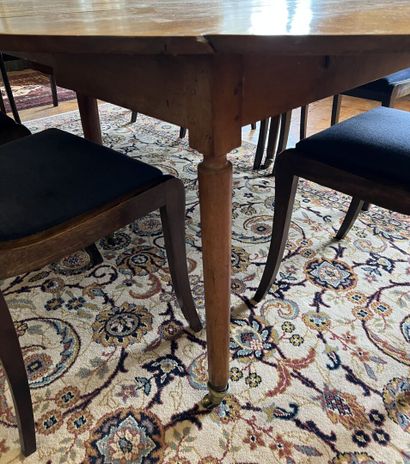 Dining room table in natural wood end of...